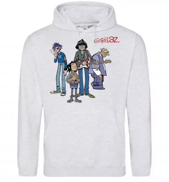 Чоловіча толстовка (худі) GORILLAZ Сірий меланж фото