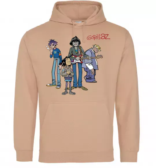 Чоловіча толстовка (худі) GORILLAZ Пісочний фото