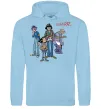 Мужская толстовка (худи) GORILLAZ Голубой фото