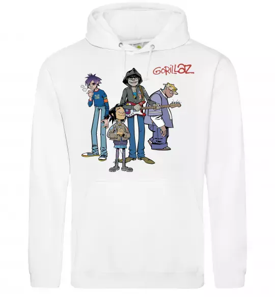 Женская толстовка (худи) GORILLAZ Белый фото