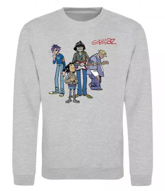 Світшот GORILLAZ Сірий меланж фото