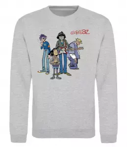 Свитшот GORILLAZ Серый меланж фото