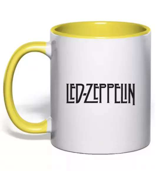 Чашка с цветной ручкой LED ZEPPELIN Солнечно желтый фото