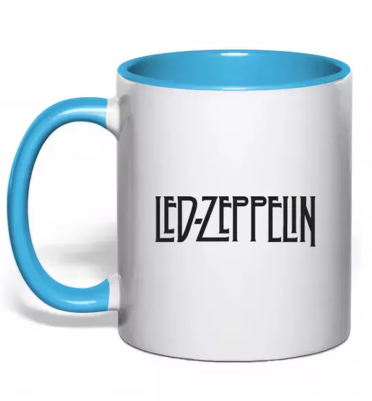 Чашка с цветной ручкой LED ZEPPELIN Голубой фото