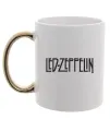 Чашка с цветной ручкой LED ZEPPELIN Золото фото