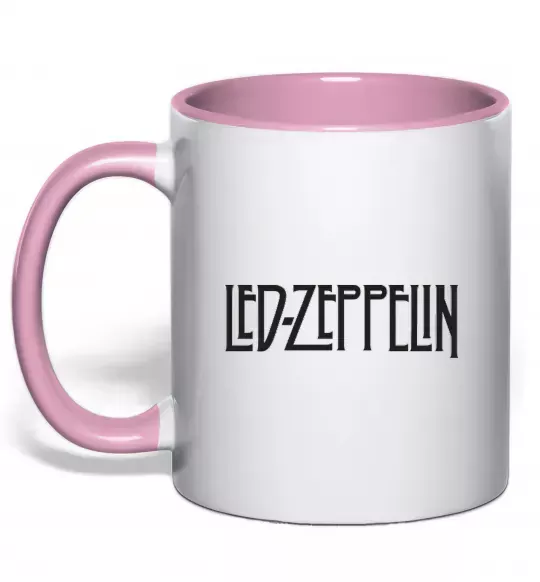Чашка с цветной ручкой LED ZEPPELIN Нежно розовый фото