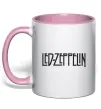 Чашка с цветной ручкой LED ZEPPELIN Нежно розовый фото