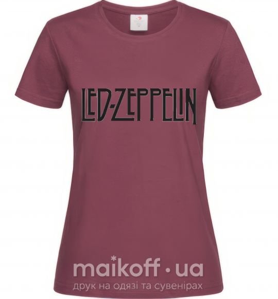 Жіноча футболка LED ZEPPELIN Бордовий фото