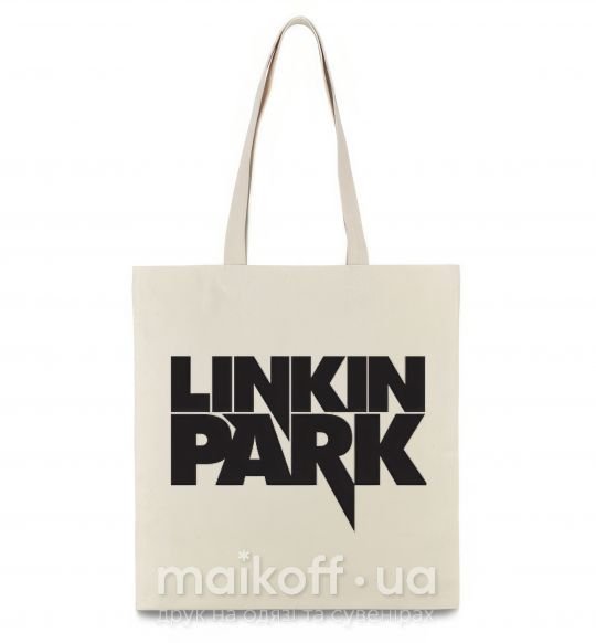 Еко-сумка LINKIN PARK надпись Бежевий фото