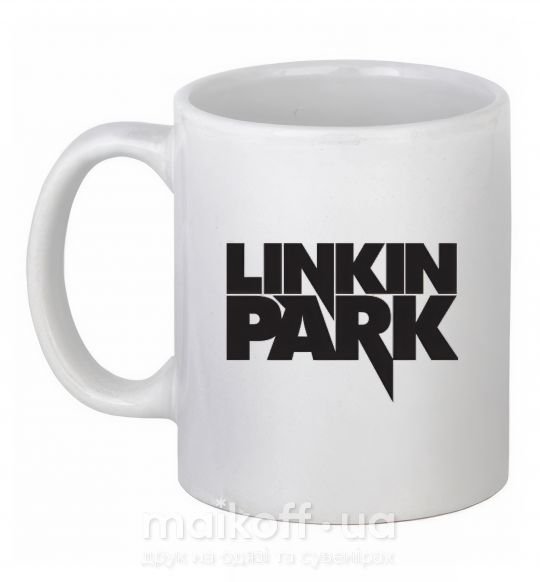 Чашка керамічна LINKIN PARK надпись Білий фото