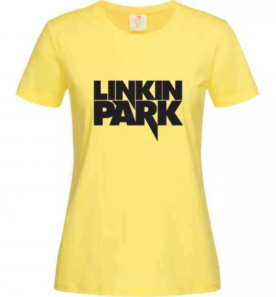 Жіноча футболка LINKIN PARK напис Лимонний фото
