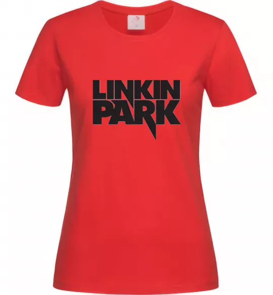 Жіноча футболка LINKIN PARK напис Червоний фото