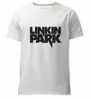 Чоловіча преміум футболка LINKIN PARK напис Білий фото