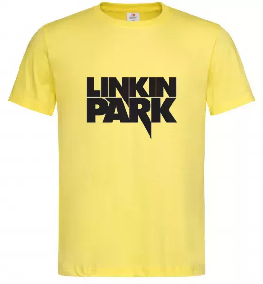 Мужская футболка LINKIN PARK напис Лимонный фото
