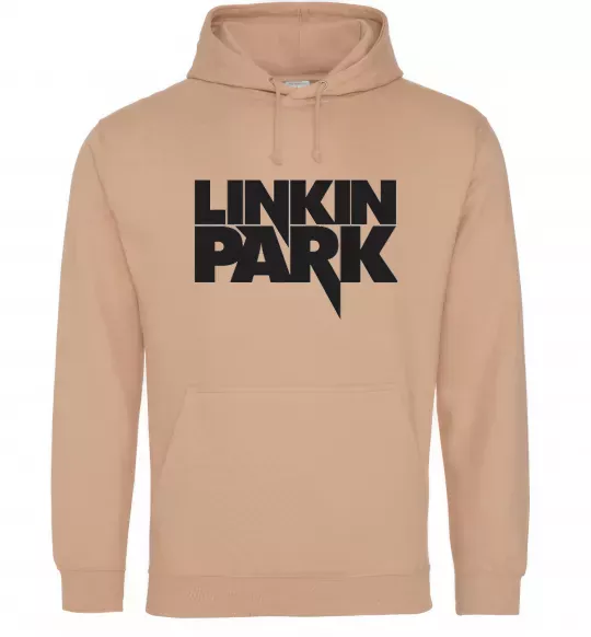 Чоловіча толстовка (худі) LINKIN PARK напис Пісочний фото
