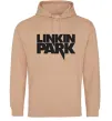 Чоловіча толстовка (худі) LINKIN PARK напис Пісочний фото