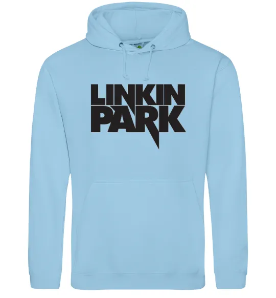 Чоловіча толстовка (худі) LINKIN PARK напис Блакитний фото