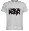 Мужская футболка LINKIN PARK надпись Серый фото