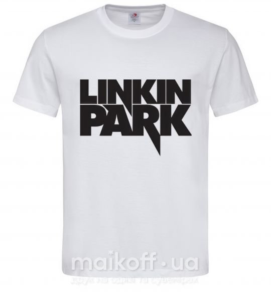 Мужская футболка LINKIN PARK надпись Белый фото