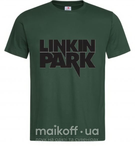 Мужская футболка LINKIN PARK надпись Темно-зеленый фото