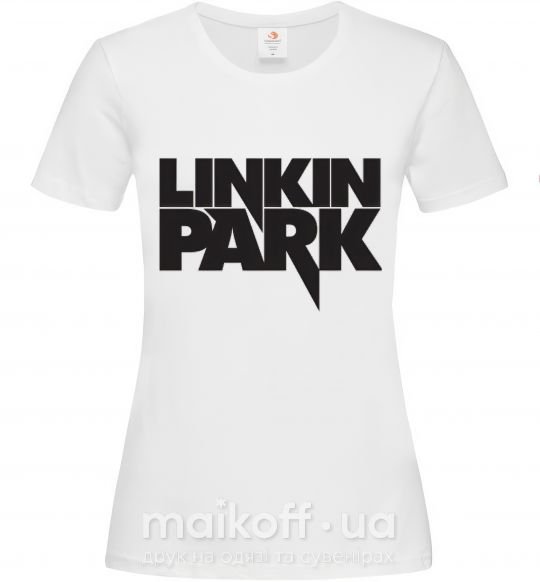 Женская футболка LINKIN PARK надпись Белый фото