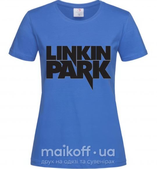 Женская футболка LINKIN PARK надпись Ярко-синий фото