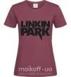 Жіноча футболка LINKIN PARK надпись Бордовий фото