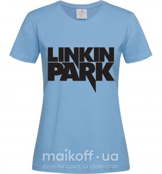 Женская футболка LINKIN PARK надпись Голубой фото