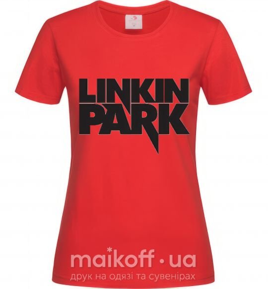Жіноча футболка LINKIN PARK надпись Червоний фото