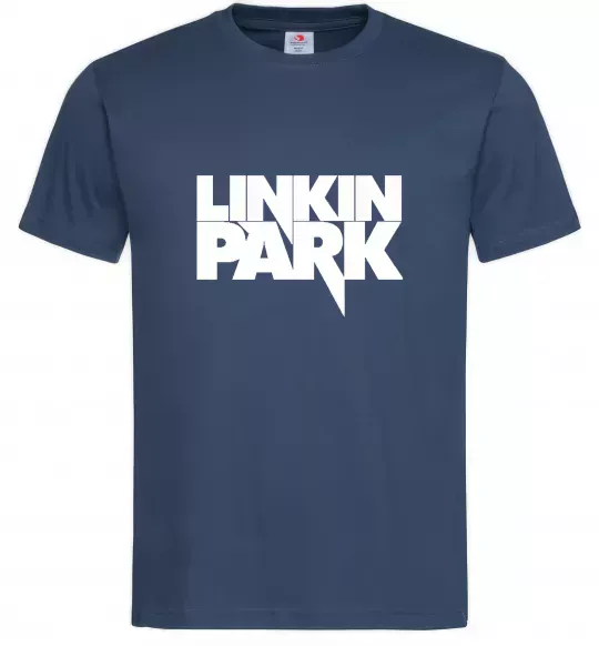 Мужская футболка LINKIN PARK напис Темно-синий фото