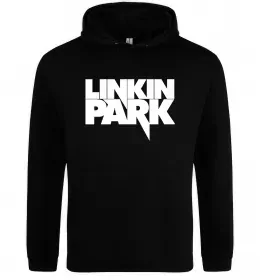Чоловіча толстовка (худі) LINKIN PARK напис Чорний фото