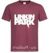 Чоловіча футболка LINKIN PARK надпись Бордовий фото