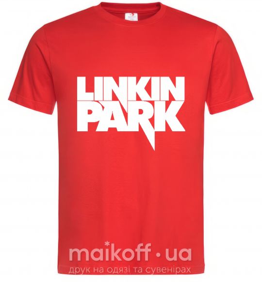Мужская футболка LINKIN PARK надпись Красный фото