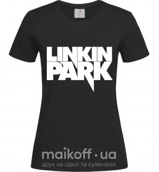 Женская футболка LINKIN PARK надпись Черный фото