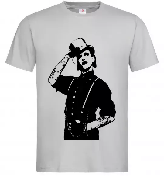 Чоловіча футболка Мерілін Менсон Сірий фото