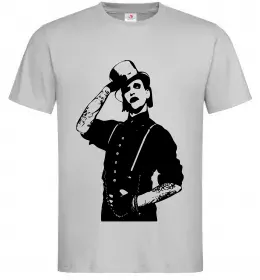 Мужская футболка Мерілін Менсон Серый фото