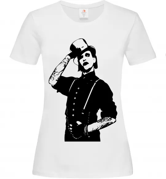 Женская футболка Мерілін Менсон Белый фото