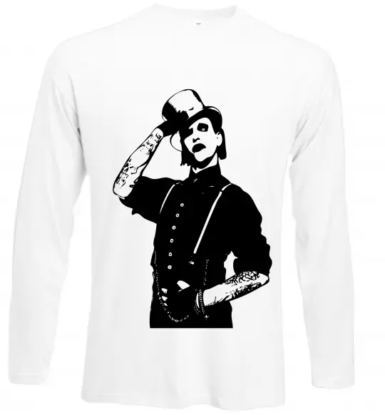 Лонгслив Мерілін Менсон Белый фото