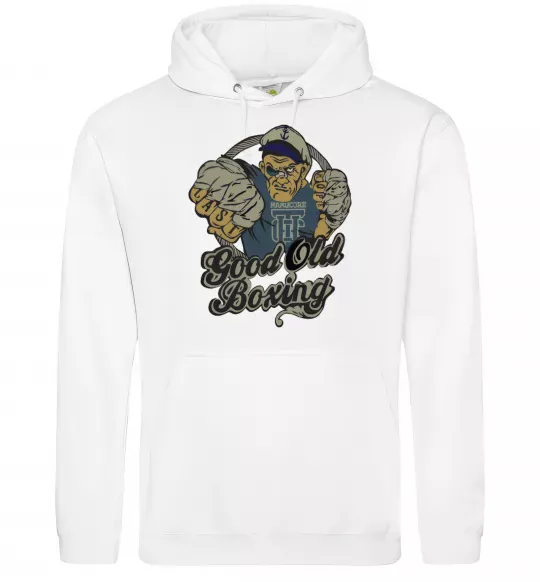 Мужская толстовка (худи) GOOD OLD BOXING Белый фото