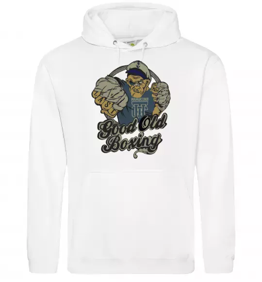 Женская толстовка (худи) GOOD OLD BOXING Белый фото