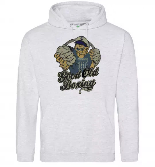 Женская толстовка (худи) GOOD OLD BOXING Серый меланж фото