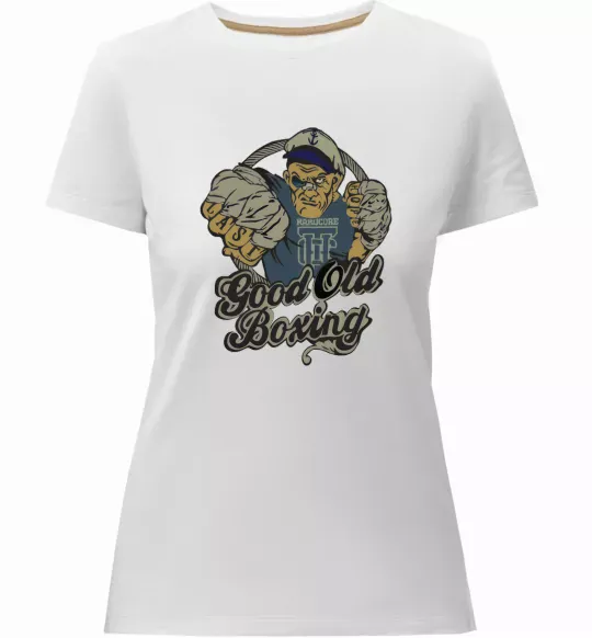 Женская премиум футболка GOOD OLD BOXING Белый фото