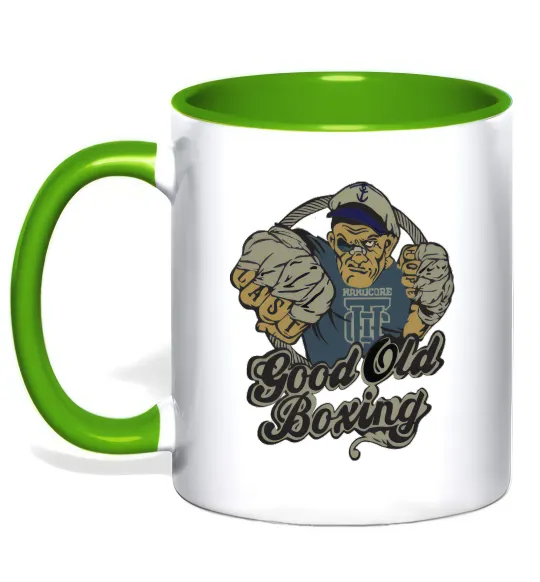 Чашка с цветной ручкой GOOD OLD BOXING Лаймовый фото
