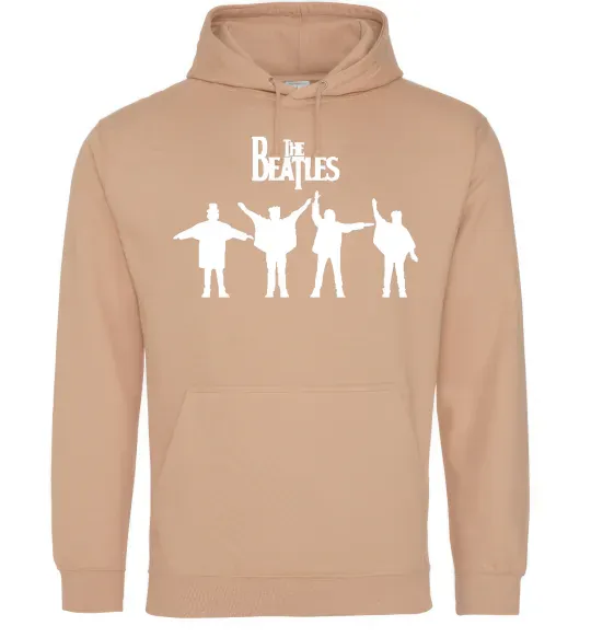 Женская толстовка (худи) THE BEATLES team Песочный фото