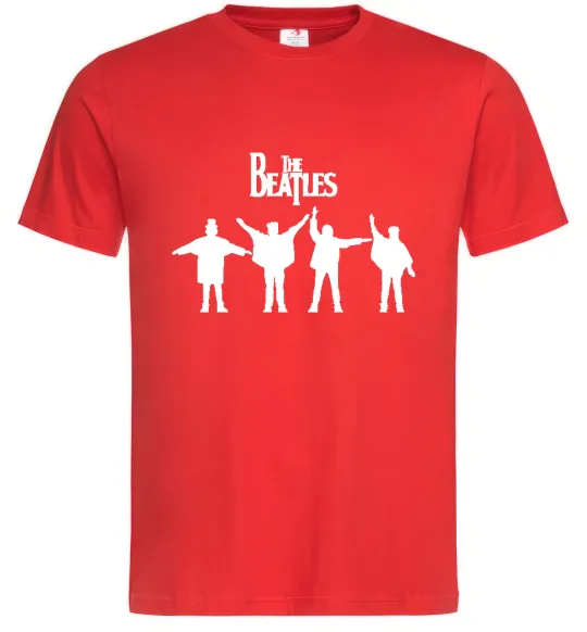 Мужская футболка THE BEATLES team Красный фото