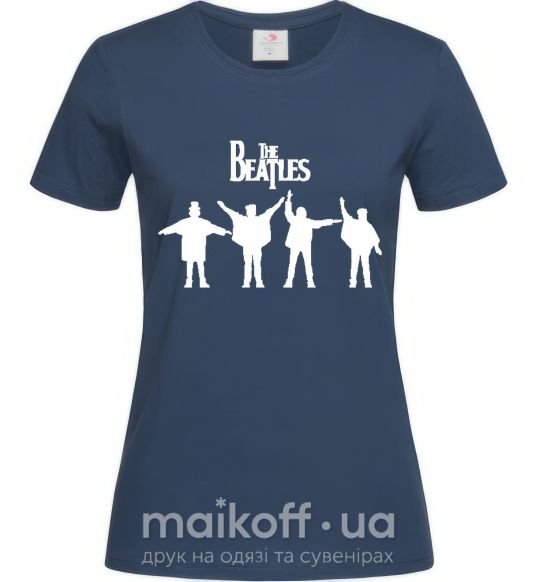 Жіноча футболка THE BEATLES team Темно-синій фото