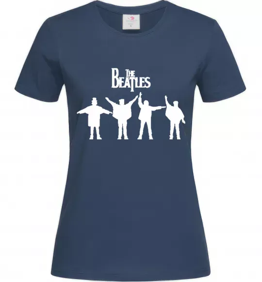Женская футболка THE BEATLES team Темно-синий фото