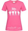 Жіноча футболка THE BEATLES team Яскраво-рожевий фото
