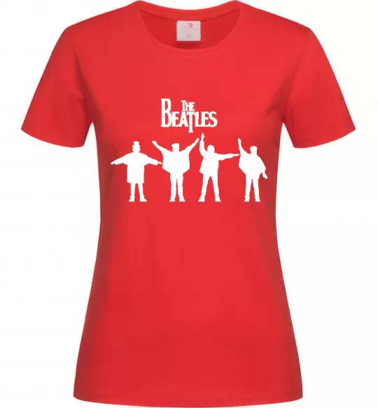 Женская футболка THE BEATLES team Красный фото