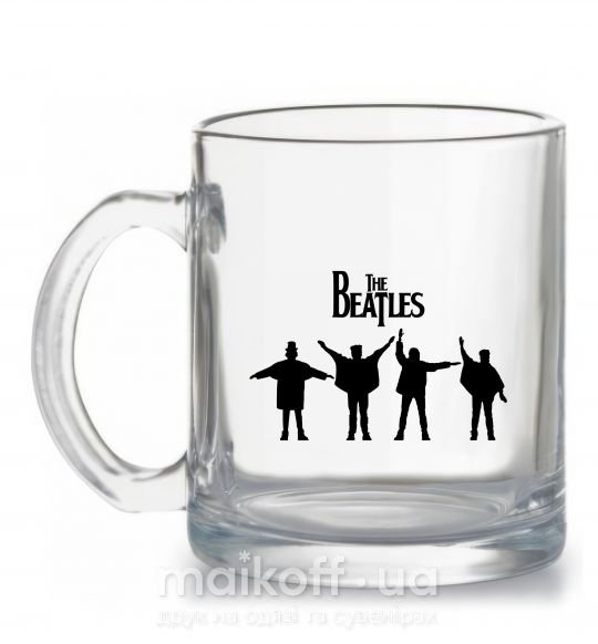 Чашка стеклянная THE BEATLES team Прозрачный фото